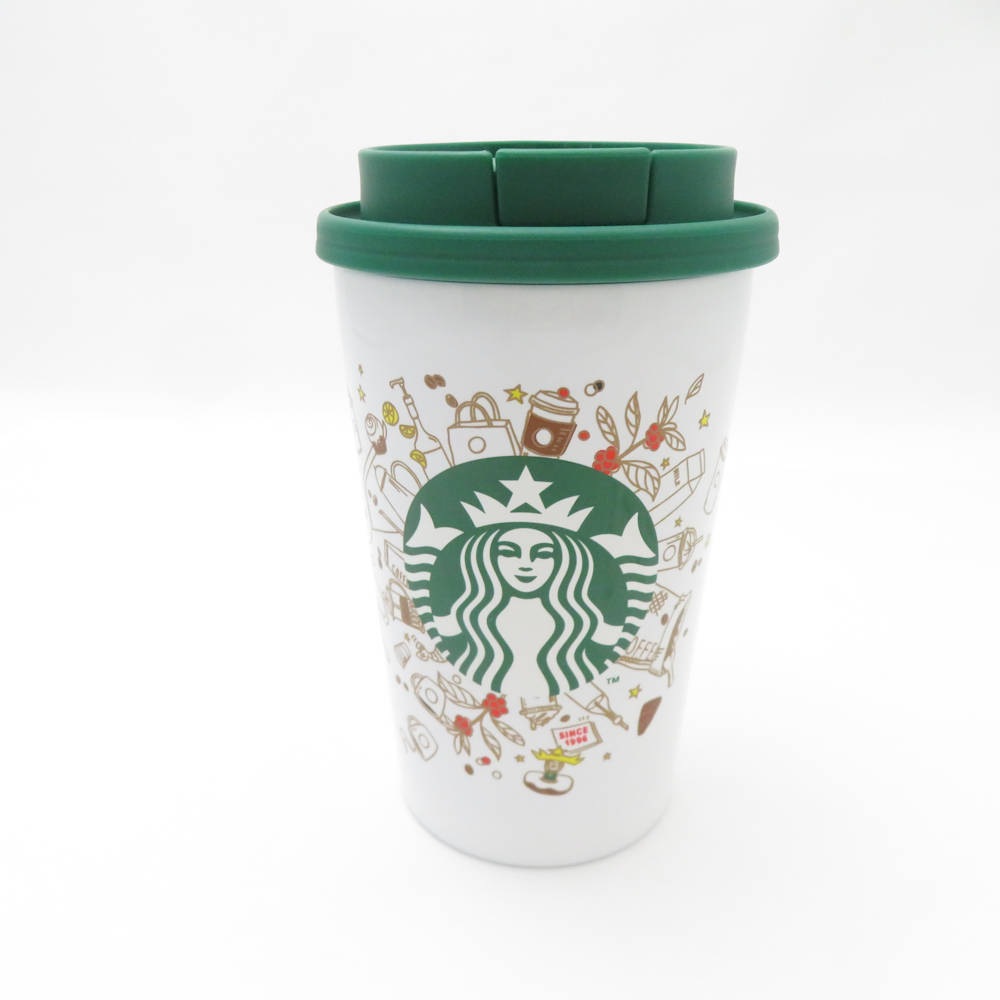 未使用 STARBUCKS スターバックス ロゴ ステンレスTOGOカップタンブラーアイコンズループ タンブラー 1点 スタバ 水筒 25周年 SM4333A2 【中古】