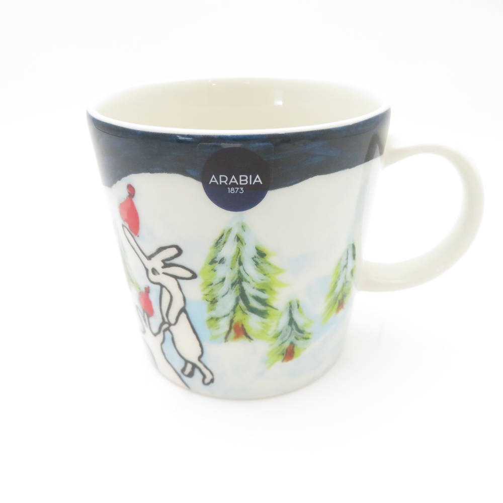 未使用 ARABIA アラビア ヘルヤ 2024 SCOPE別注 Santa claus マグカップ 1点 うさぎ バニー 限定 サンタクロース 北欧 SM4406B2 【中古】