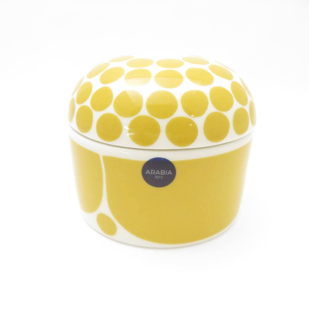 未使用 ARABIA アラビア スンヌンタイ ジャー 1点 0.25L 小物入れ シュガー ボックス 北欧 SM4408B2 【中古】