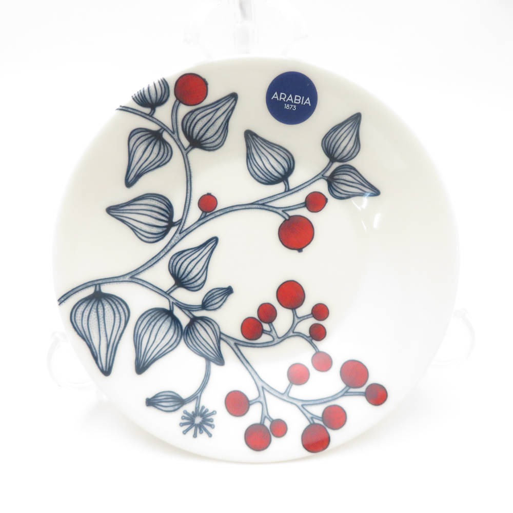未使用 ARABIA アラビア ルノ フロストベリー ソーサー 1枚 11.5cm プレート 小皿 北欧 SM4409B2 【中古】