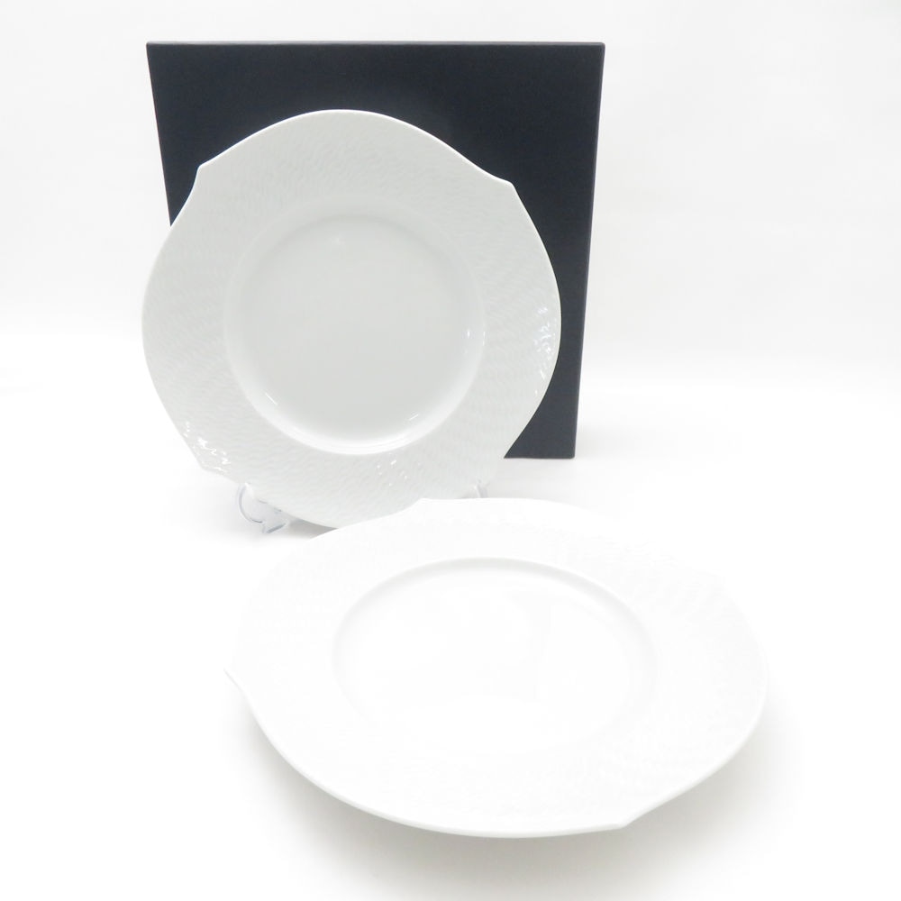 未使用 MEISSEN マイセン 波の戯れ 中皿 2枚 ペア 19cmプレート SC8610V2 【中古】