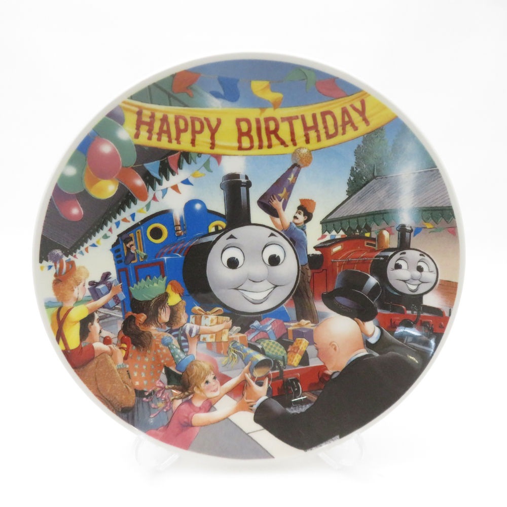 美品 WEDGWOOD ウェッジウッド きかんしゃトーマス バースデープレート 飾皿 誕生日 希少 レア 絵皿 SC8611V2 【中古】