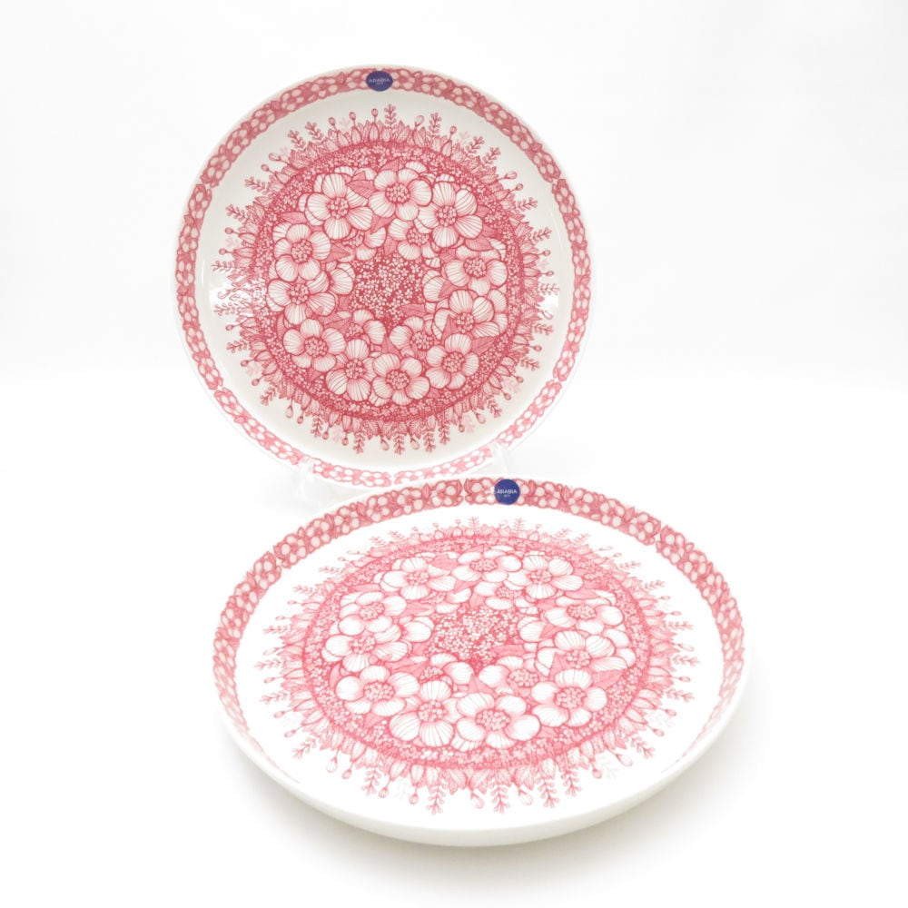 未使用 ARABIA アラビア Huvila フヴィラ 中皿 2枚 ペア 24cmプレート 北欧 パン ケーキ SM4461V2 【中古】