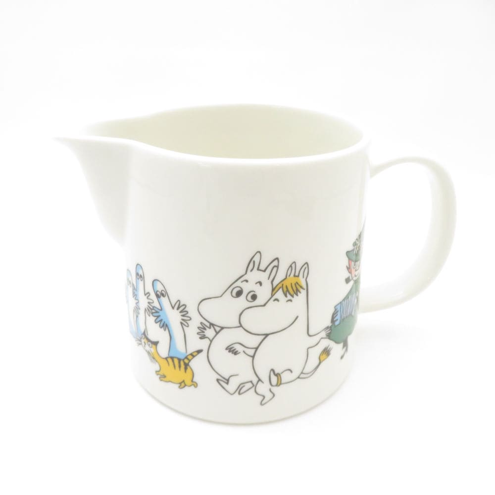 美品 ARABIA アラビア ムーミン ハッピーファミリー ピッチャー 水差し ジャグ 旧ロゴ 希少 レア 北欧 SC8623X1 【中古】