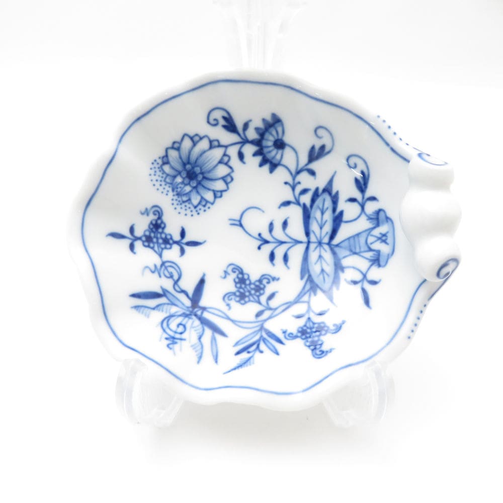 美品 MEISSEN マイセン ブルーオニオン シェルディッシュ 10cmプレート 小皿 豆皿 SM4386T2 【中古】