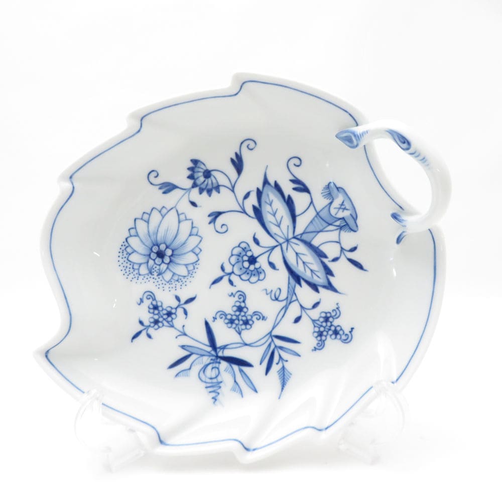 美品 MEISSEN マイセン ブルーオニオン リーフプレート 18cmプレート SM4387T2 【中古】