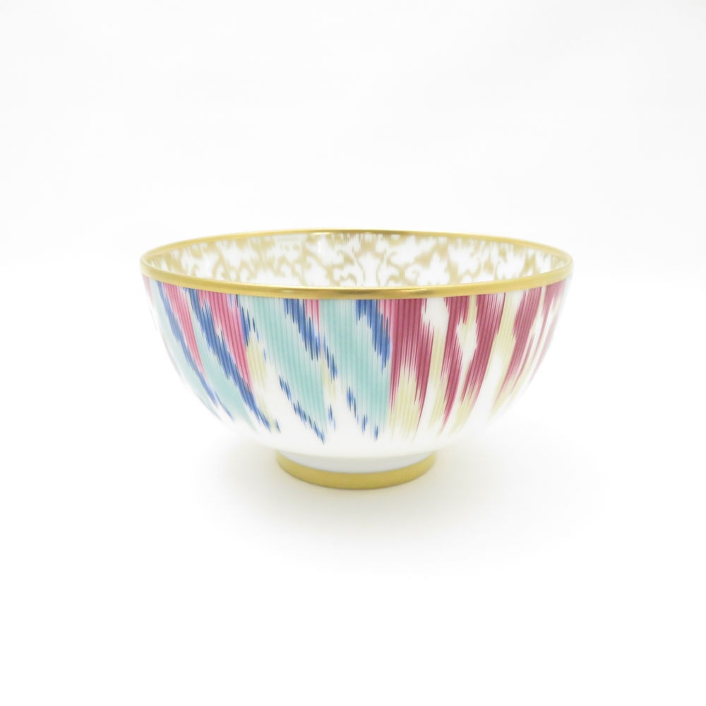 未使用 HERMES エルメス ヴォヤージュアンイカット ボウル 12cm サラダ シリアル フルーツ ライス SM4393T2 【中古】