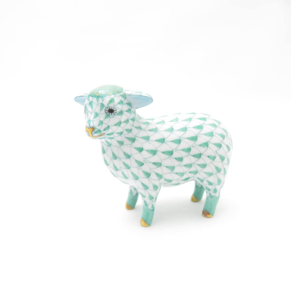 美品 Herend ヘレンド 干支 2003 ひつじ 未 置物 1点 フィギュリン 羊 ヒツジ SC8666A2 【中古】