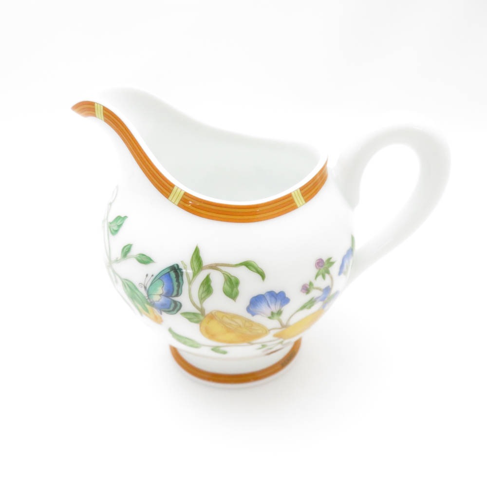 美品 HERMES エルメス シエスタ クリーマー 1点 クリーム ミルク 蝶 花柄 テーブルウェア SU12945Q1 【中古】