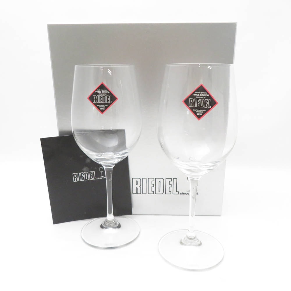 未使用 RIEDEL リーデル ヴィノム シャルドネ ワイングラス 1客 ペア 刻印入り SM4359C1 【中古】