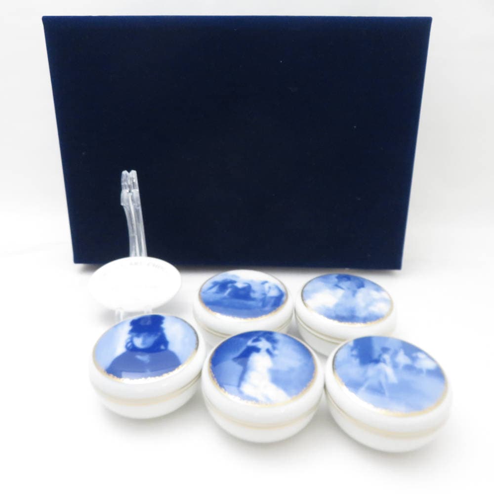 未使用 OKURA 大倉陶園 Musee d'Orsay オルセー美術館 ボンボニエール 5点 セット 300個限定 蓋物 小物入れ SU12999D2 【中古】