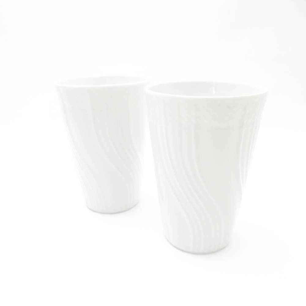 美品 Richard Ginori リチャードジノリ ベッキオホワイト フリーカップ 2点 セット タンブラー ビールマグ SD147U2 【中古】