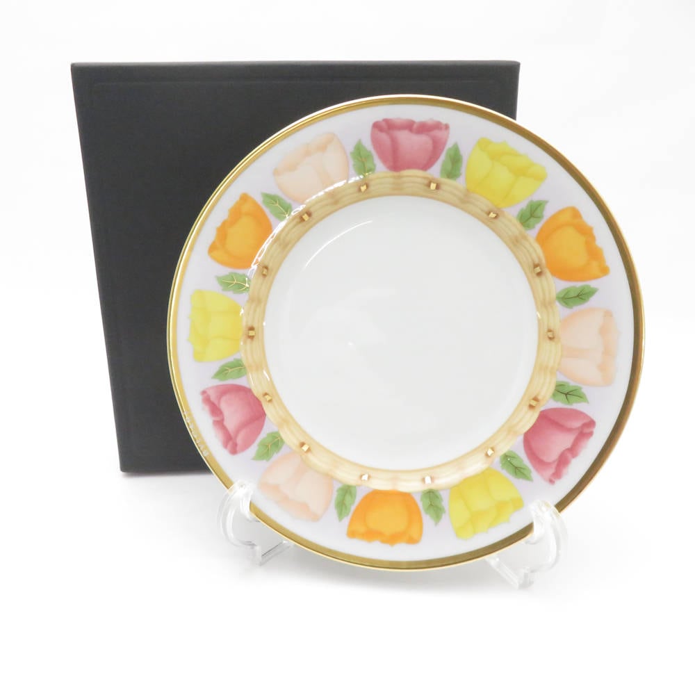 未使用 BVLGARI ×Rosenthal ブルガリ×ローゼンタール Le Rose デザートプレート 1枚 18cm ケーキ皿 花 フラワー テーブルウェア SU13015R2 【中古】