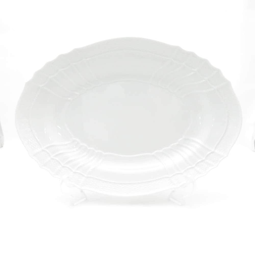 美品 Richard Ginori リチャードジノリ ベッキオホワイト オーバル皿 1枚 39cmプレート プラター 大皿 ディナー SM4482X2 【中古】