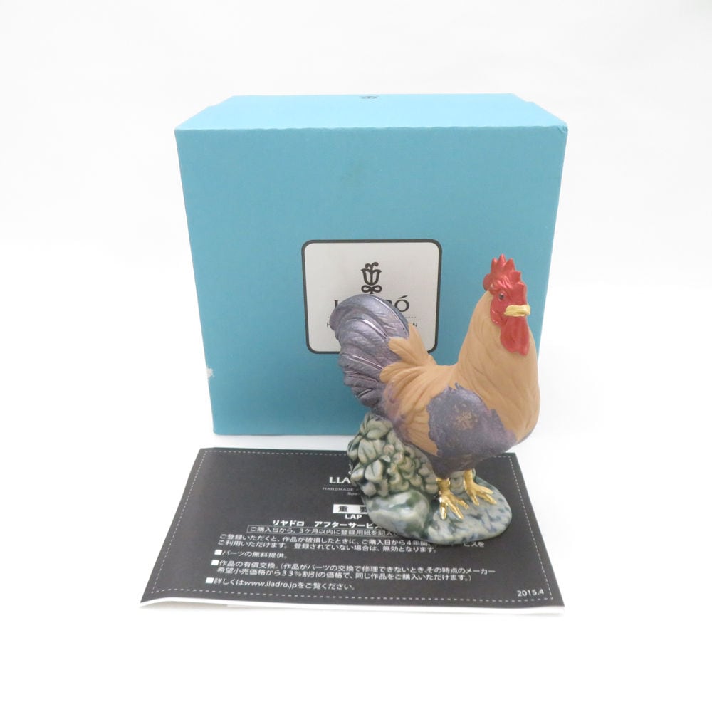 美品 LLADRO リヤドロ 9233 酉 干支 フィギュリン 1点 暁光 置物 ニワトリ オブジェ インテリア SU13022C2 【中古】