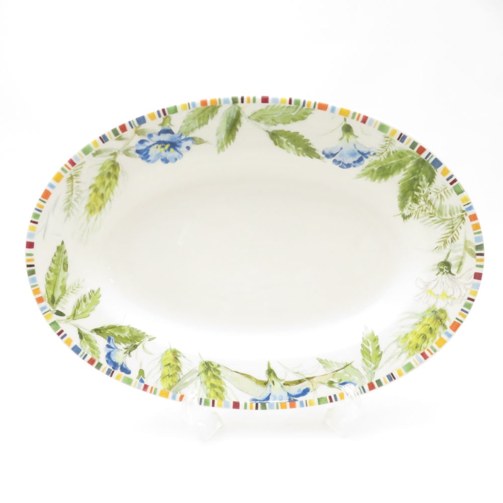 Gien ジアン Cherry チェリー オーバルプレート 1枚 23cm 皿 ピクルスディッシュ SU13025C2 【中古】