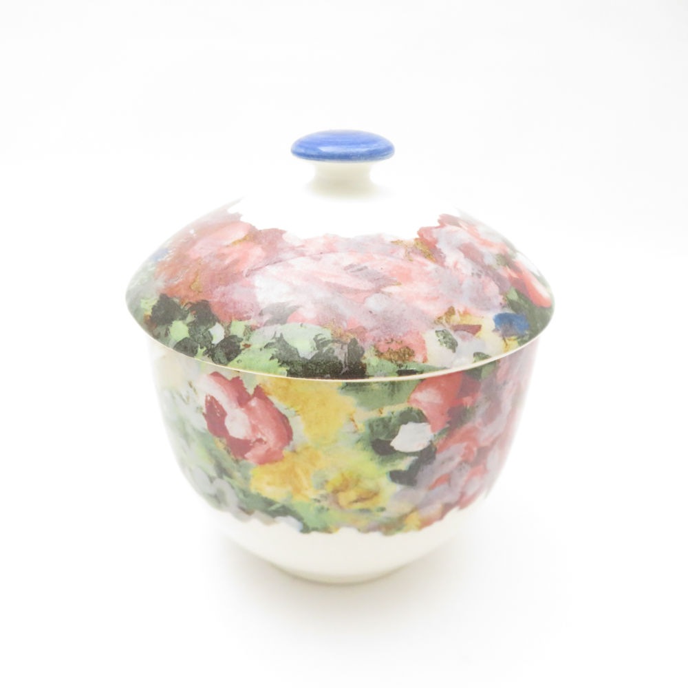 Gien ジアン シュガーポット 1点 蓋付き 小物入れ 花柄 フラワー SU13026C2 【中古】