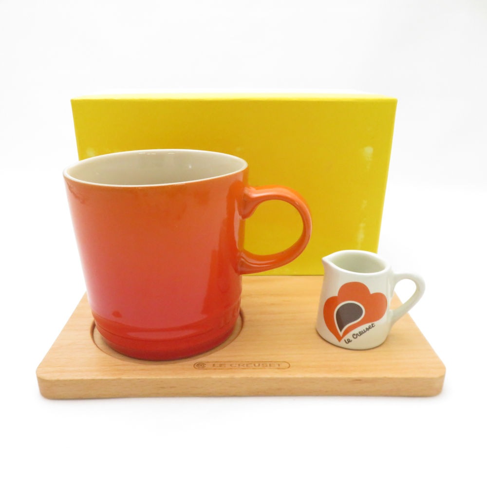 未使用 Le Creuset ルクルーゼ コーヒーブレイクセット 1点 マグカップ/クリーマー/トレイ コップ SC8812J1 【中古】