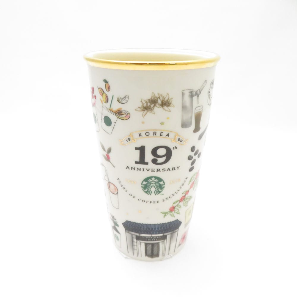 未使用 STARBUCKS スターバックス 19周年記念 タンブラー 1点 陶器 韓国スタバ 限定 DWマグ SC8824J2 【中古】
