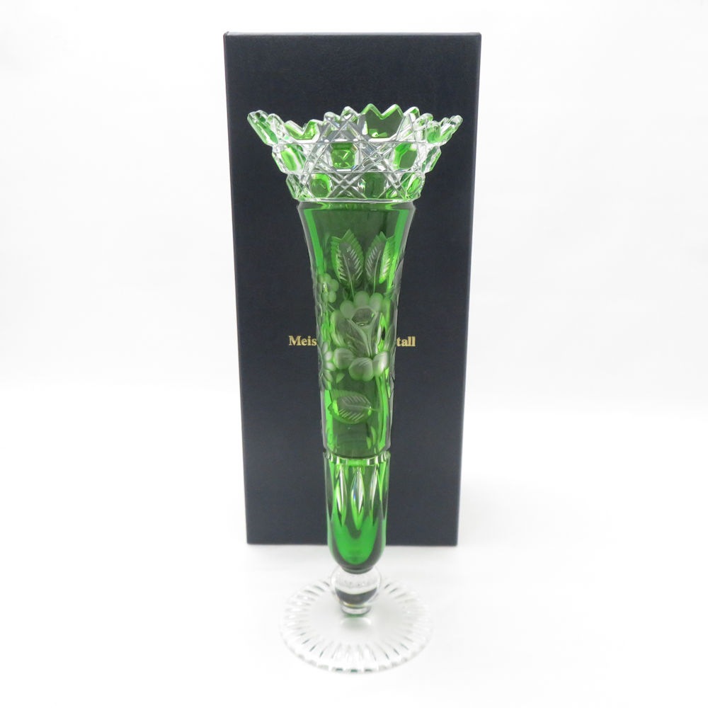 未使用 MEISSEN マイセン 花瓶 1点 一輪挿し フラワーベース クリスタル SO3608H2 【中古】