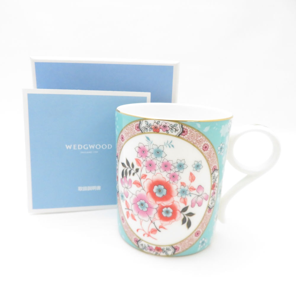 美品 HERMES エルメス シエスタ マグカップ 1点 コップ 花鳥柄 果実  