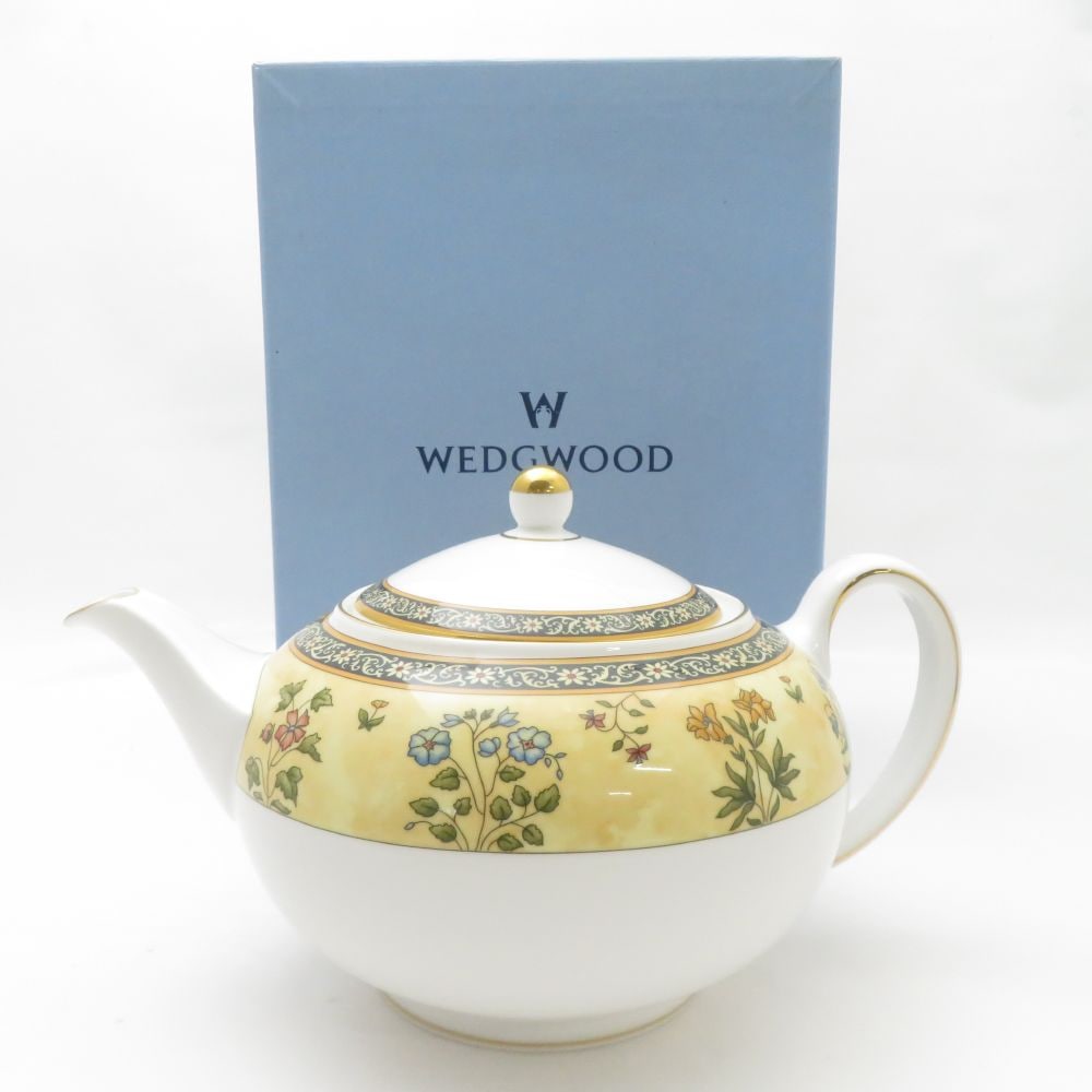 未使用 WEDGWOOD ウェッジウッド インディア ティーポット 1点 幅23cm Lサイズ 茶器 SC8721G2 【中古】