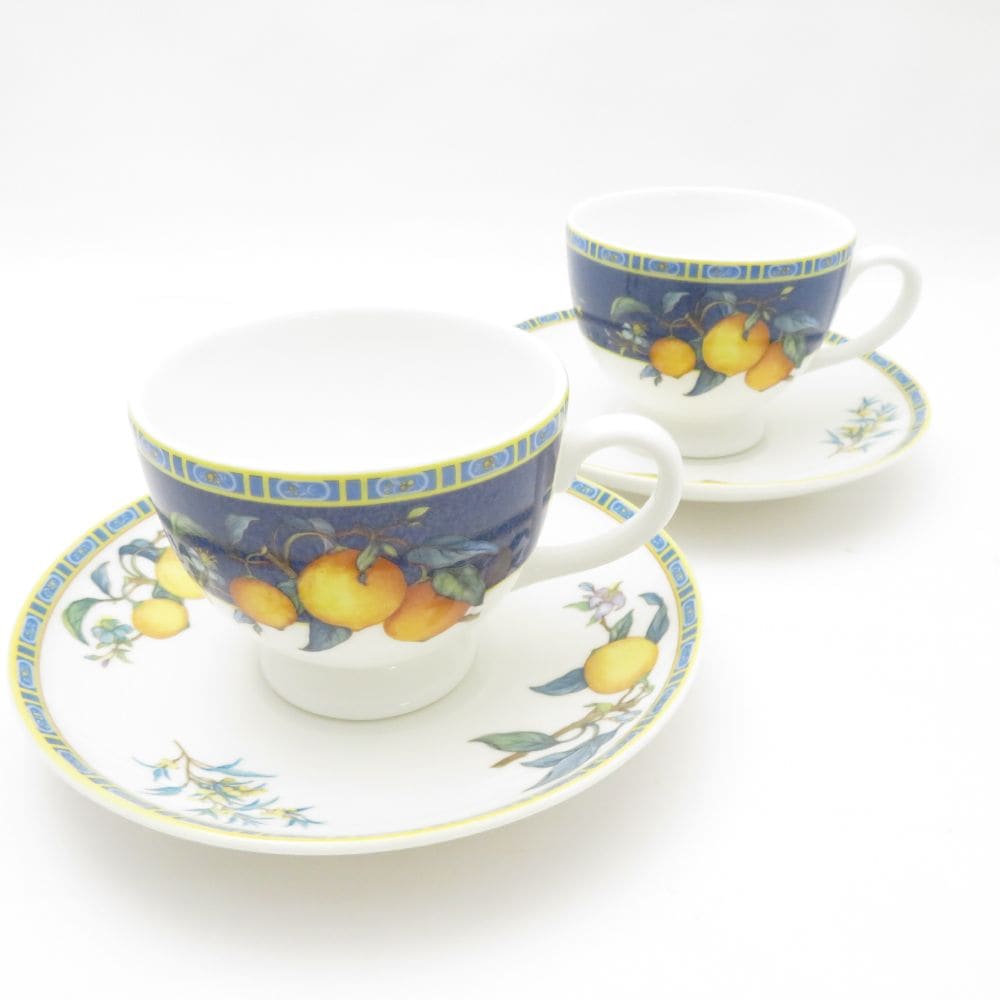 リチャードジノリ アンティックローズ ティーカップ C&S 2客 ペア