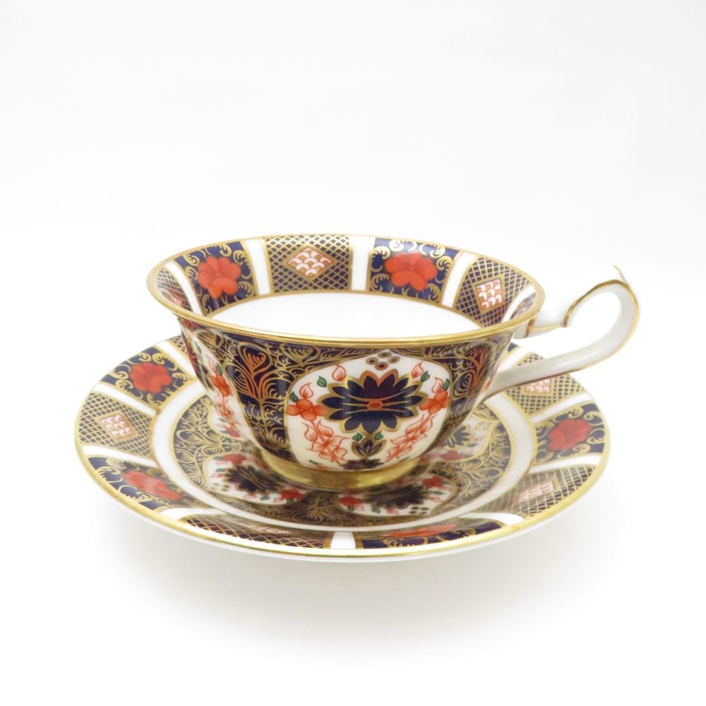 美品 Royal Crown Derby ロイヤルクラウンダービー オールドイマリ 1128 LVIII ティーカップ＆ソーサー SY13245G2 【中古】