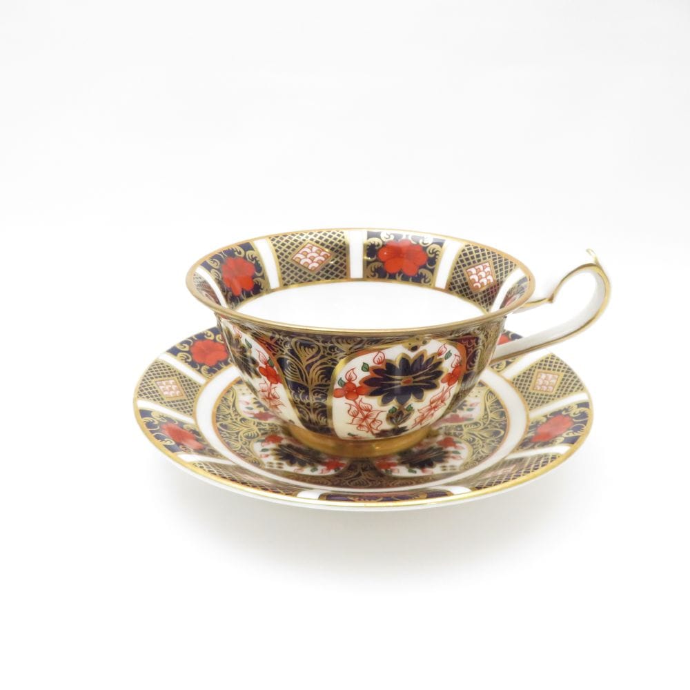 美品 Royal Crown Derby ロイヤルクラウンダービー オールドイマリ 1128 LVIII ティーカップ＆ソーサー SY13246G2 【中古】