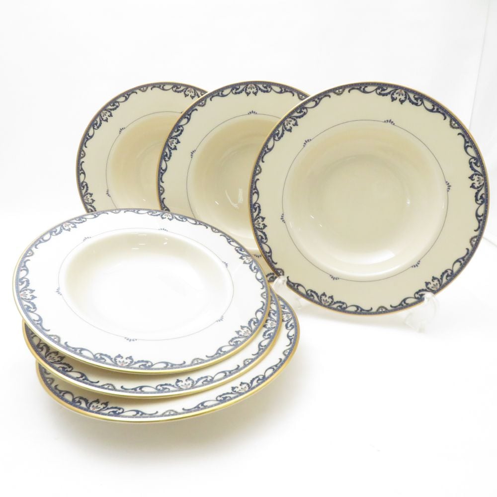 美品 LENOX レノックス LIBERTY リバティー スープ皿 6枚 21cmプレート セット SY13263G2 【中古】