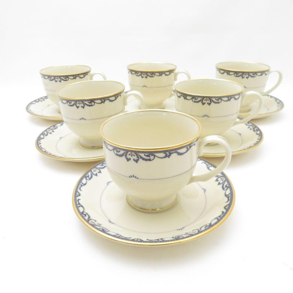 美品 LENOX レノックス LIBERTY リバティー ティーカップ＆ソーサー 6客 セット SY13264G2 【中古】