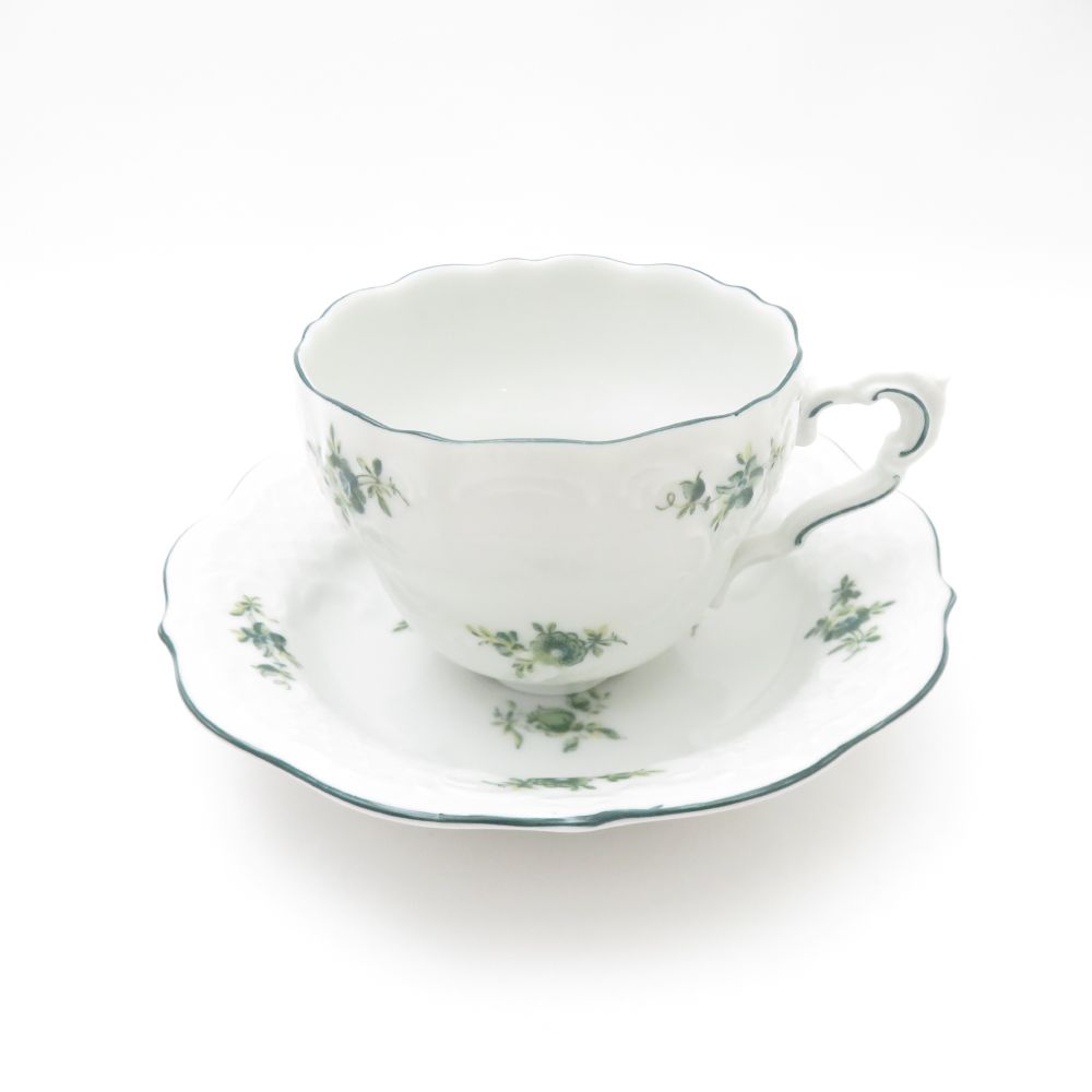 美品 Lindner リンドナー ジェイド カップ＆ソーサー SY13280G2 【中古】