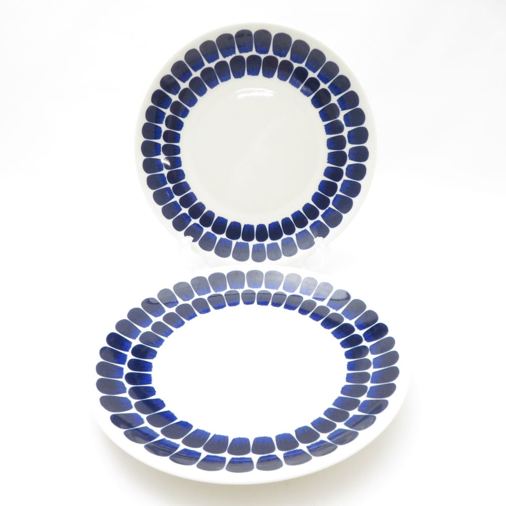 ARABIA アラビア 24hトゥオキオ 中皿 2枚 ペア 21cmプレート デザート 旧刻印 北欧 SC8832P1 【中古】