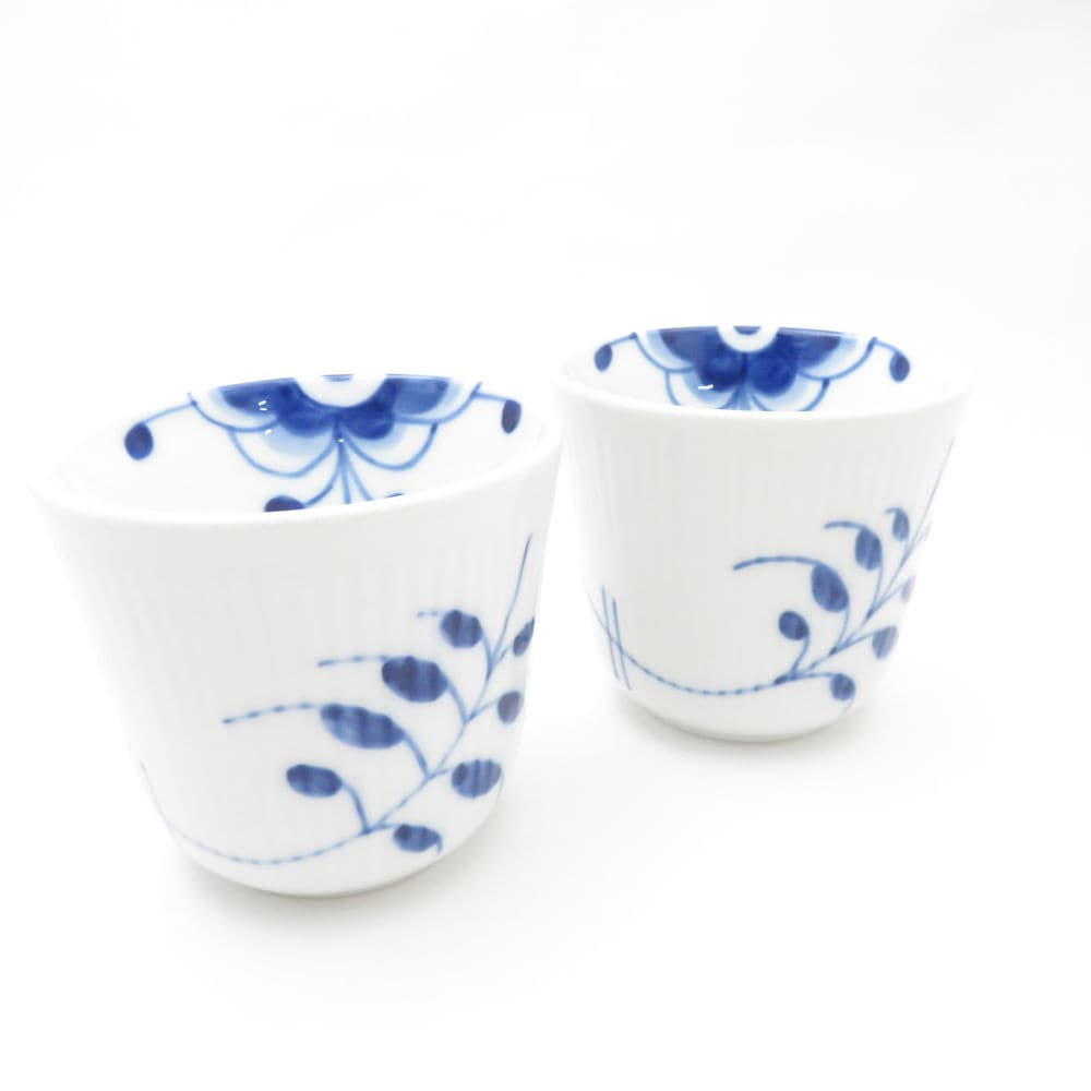 ROYAL COPENHAGEN ロイヤルコペンハーゲン ブルーフルーテッドメガ スタイルカップ 2点 ペア コップ 湯呑 フリーカップ SC8844B4 【中古】