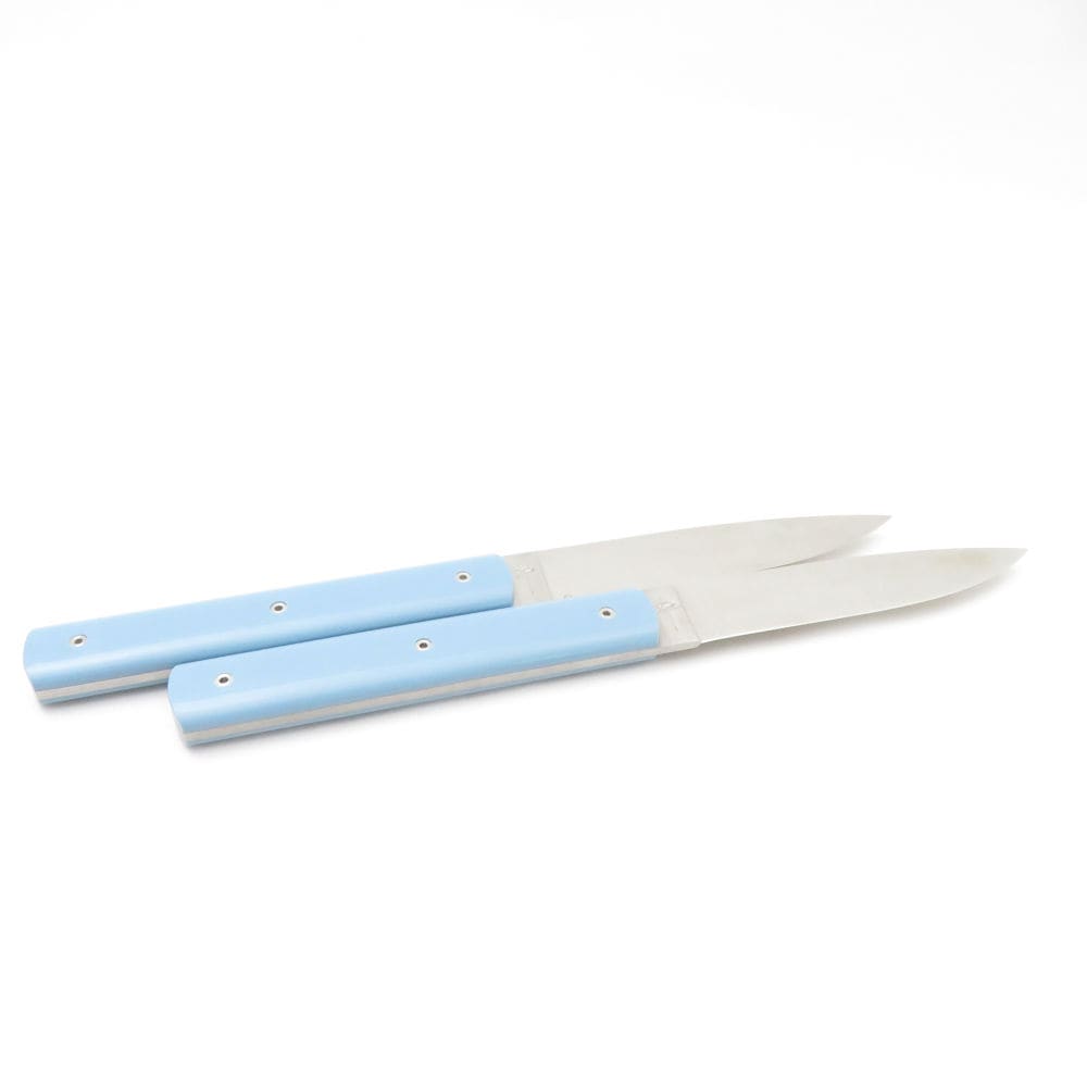 Perceval ペルスヴァル 9.47 ナイフ 2点 ペア セラドンブルー 樹脂ハンドル SC8851B4 【中古】