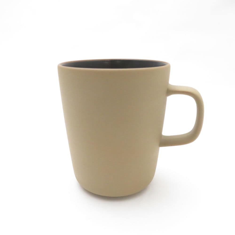 美品 marimekko マリメッコ Oiva オイヴァ マグカップ 250ml 茶 黒 北欧 フィンランド SU13106B4 【中古】