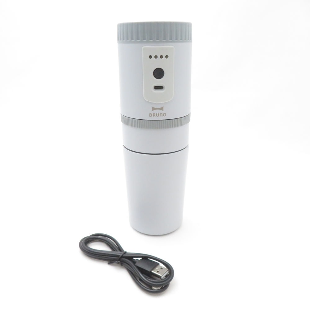 美品 BRUNO ブルーノ BOE080 電動ミルコーヒーメーカー ブルーグレー 珈琲 ５段階調節 SO3402B4 【中古】