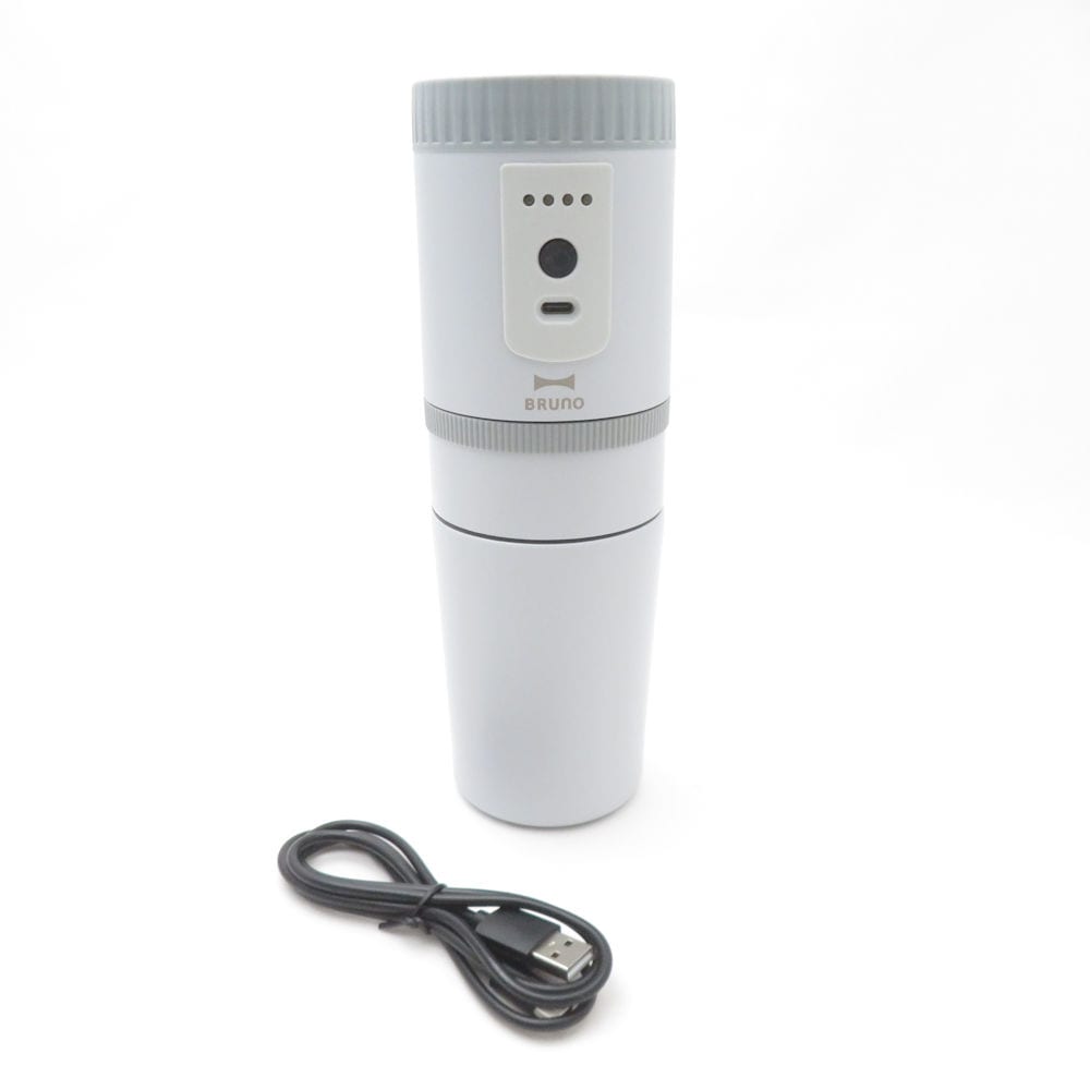 美品 BRUNO ブルーノ BOE080 電動ミルコーヒーメーカー ブルーグレー 珈琲 ５段階調節 SO3402B4 【中古】