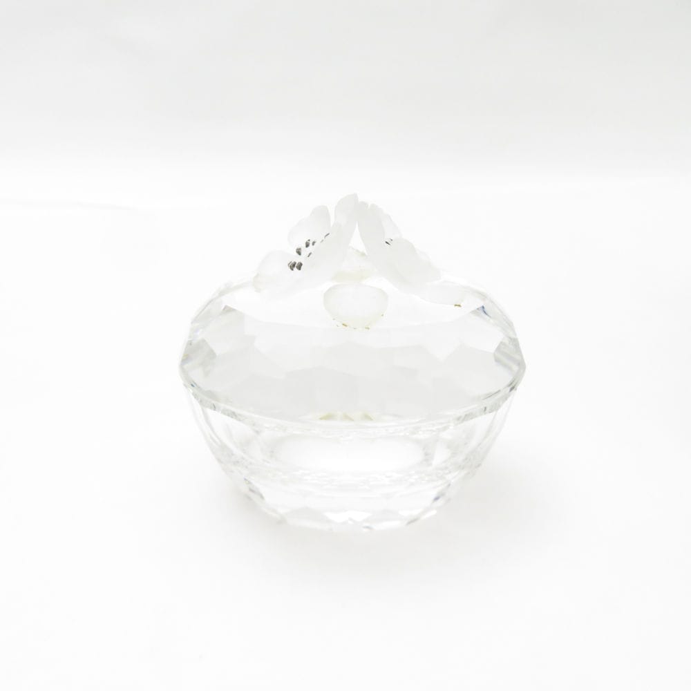 美品 SWAROVSKI スワロフスキー Treasure Box Flowers 置物 オブジェ インテリア 花 小物入れ SY13225Q1 【中古】