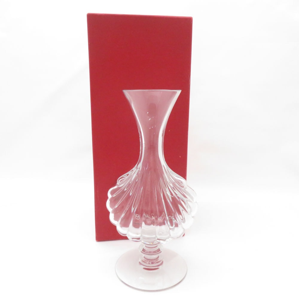 美品 Baccarat バカラ プリマベーラ プリマヴェーラ フラワーベース 花瓶 一輪挿し H21 貝殻 シェル オブジェ SU13060L1 【中古】