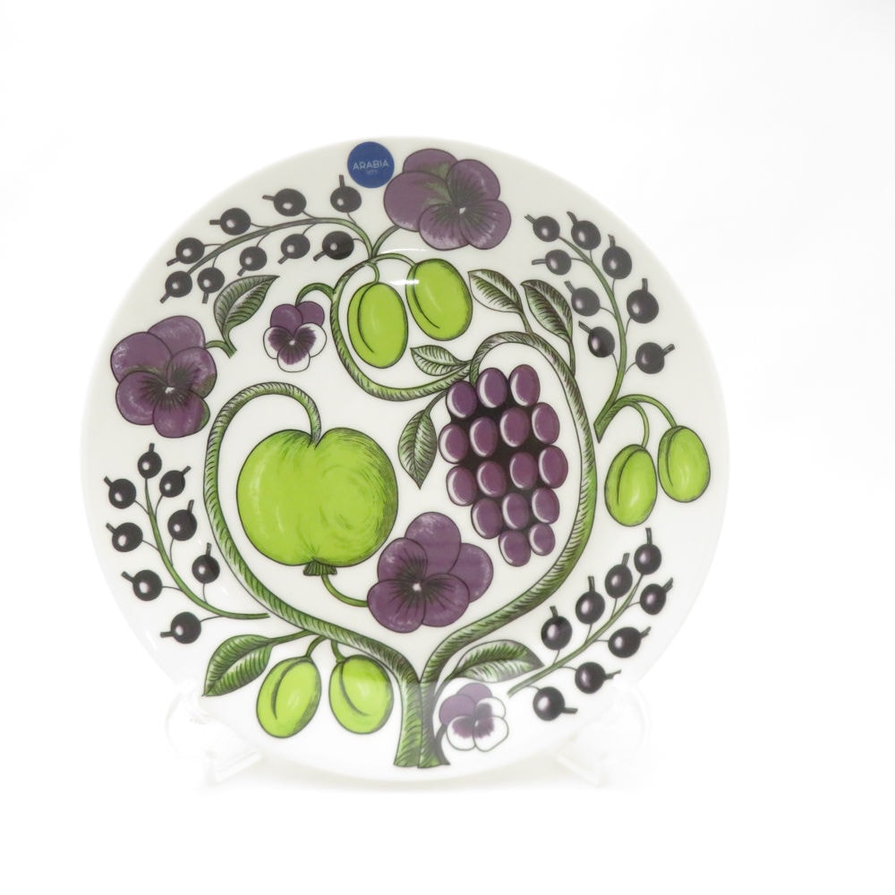 ARABIA アラビア パラティッシ パープル 中皿 21cmプレート パン ケーキ デザート 北欧 SM4521Q1 【中古】