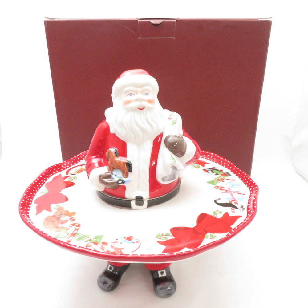 美品 Villeroy&Boch ビレロイ＆ボッホ Santa's Pause (14-5462-6520) サンタクロースプレート ケーキプレート クリスマス SY13080Z 【中古】