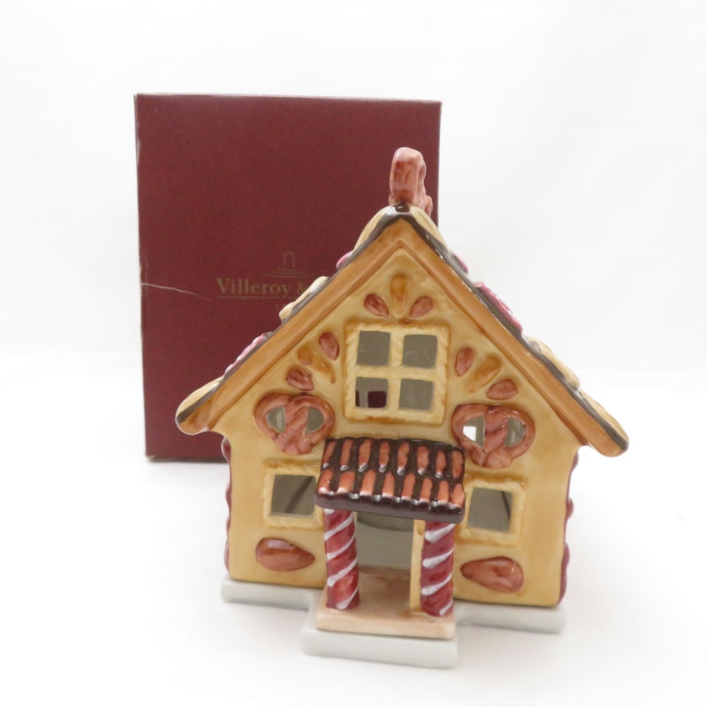 美品 Villeroy&Boch ビレロイ＆ボッホ Ginger Village (14-5494-6392) キャンドルホルダー 置物 インテリア ハウス SY13081T2 【中古】