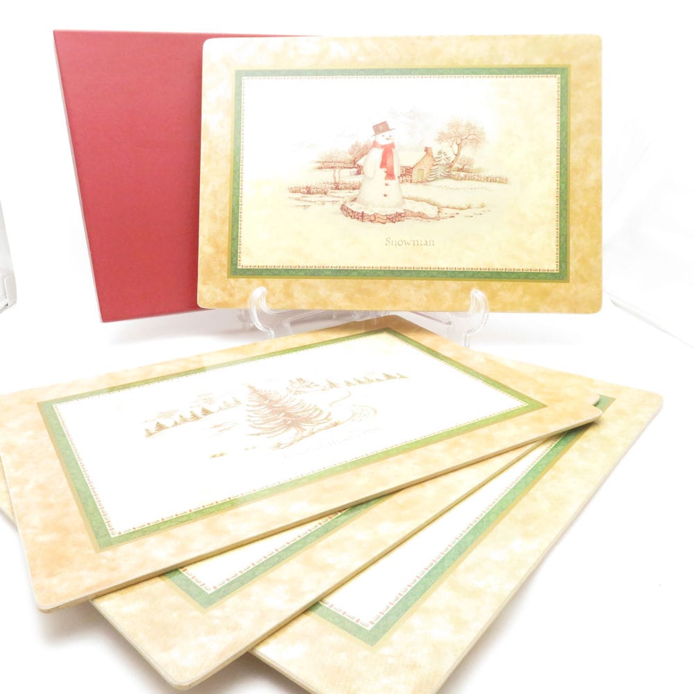 美品 Villeroy&Boch ビレロイ＆ボッホ コルクマット 4点 セット クリスマス テーブルウェア SY13085T2 【中古】