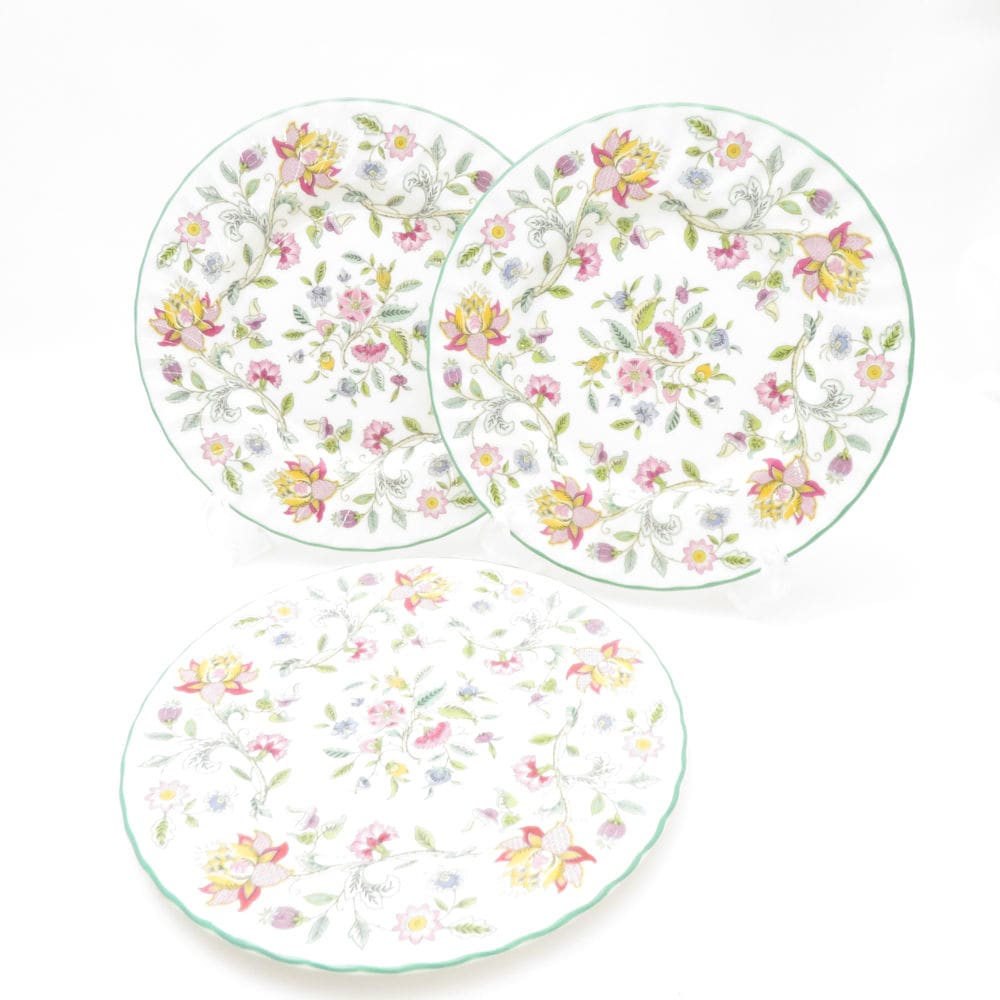 美品 MINTON ミントン ハドンホール 中皿 3枚 セット 20cmプレート パン ケーキ デザート SM4554R1 【中古】