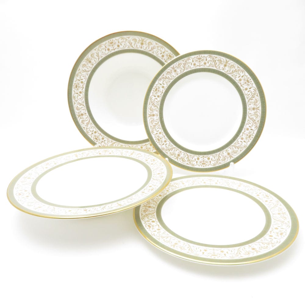 MINTON ミントン ARAGON アラゴン 中皿 スープ皿 4枚 セット 20cm 23cm プレート SM4516U2 【中古】