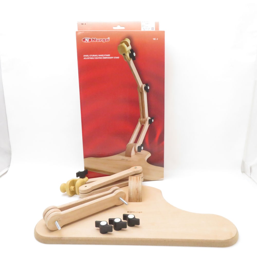美品 Nurge社 ナージ社 NO-NU-190-4 卓上スタンド トルコ 刺繍用具 ステッチ 針作業 木製 SU13132Z 【中古】