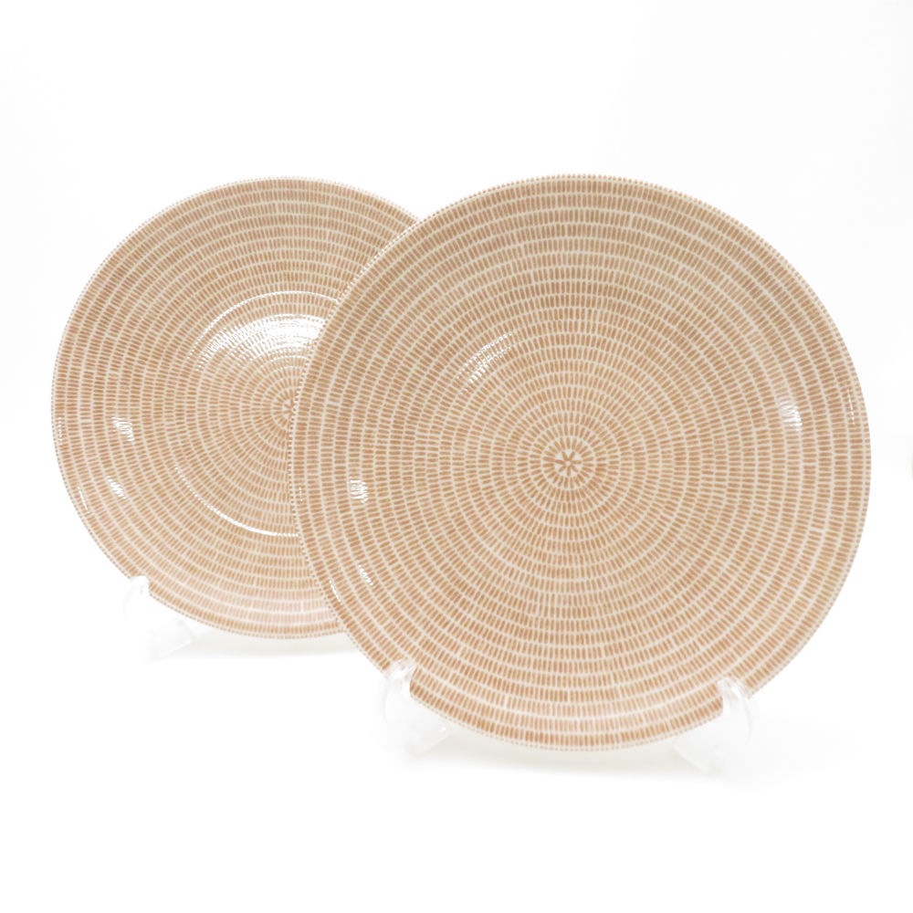 未使用 ARABIA アラビア 24hアベック 中皿 2枚 ペア 20cmプレート 廃盤色 旧ロゴ SC8771H2 【中古】