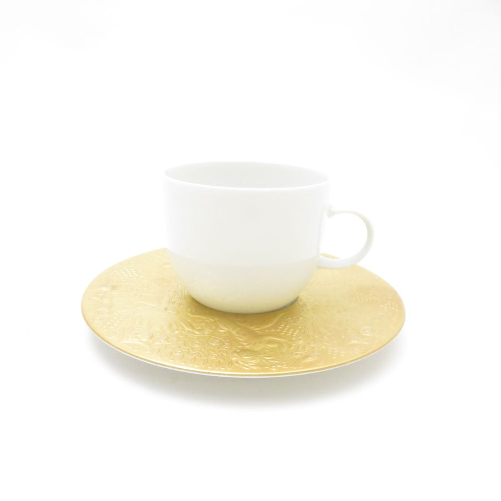 未使用 Rosenthal ローゼンタール 魔笛 ゴールド スタジオライン コーヒーカップ＆ソーサー ビョルン・ウィンブラッド SC8738H2 【中古】