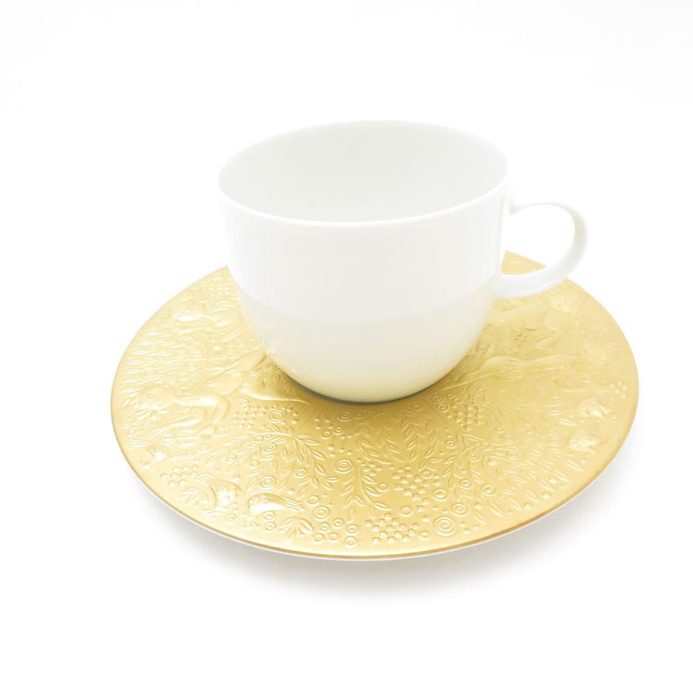 未使用 Rosenthal ローゼンタール 魔笛 ゴールド スタジオライン コーヒーカップ＆ソーサー ビョルン・ウィンブラッド SC8740H2 【中古】